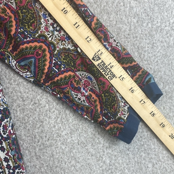 Vtg New Direction boho blouse embroidered pin tuck pleats 1/4 button cotton S - Picture 6 of 9